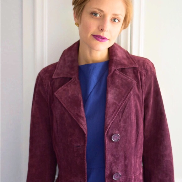 DESIGNER Suede Leather Coat - Picture 3 of 4